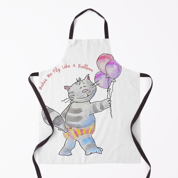 Item preview, Your Love Makes Me Fly Like A Balloon (Original Drawing by Alice CCI) Funny Cat designed and sold by VanyssaGraphics.
