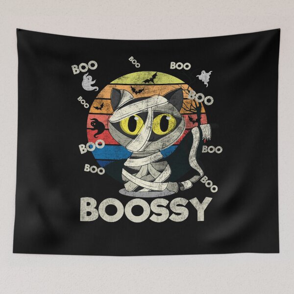 Item preview, Vintage Boo Halloween Boosy Cat Graphic T-Shirt designed and sold by belmahdy.