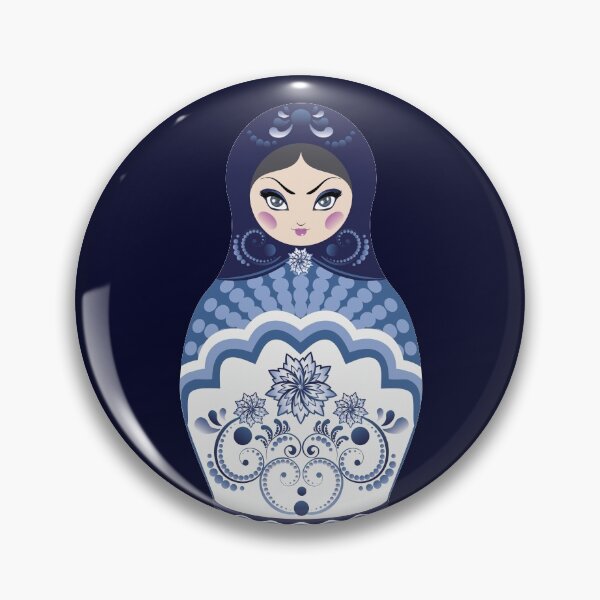 Item preview, Blue matryoshka doll designed and sold by AnnArtshock.