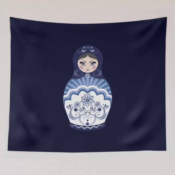 Item preview, Blue matryoshka doll designed and sold by AnnArtshock.