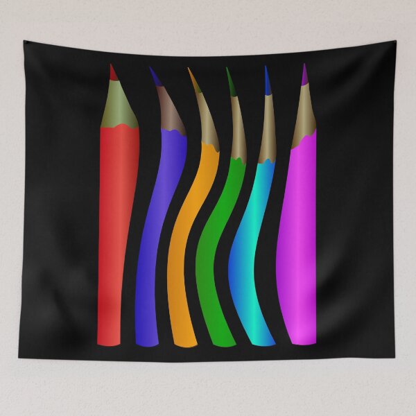 Item preview, Colored pencils GIFT Children Youth Man Woman T-shirts Mugs Other Black background designed and sold by Galina Kostyaeva.