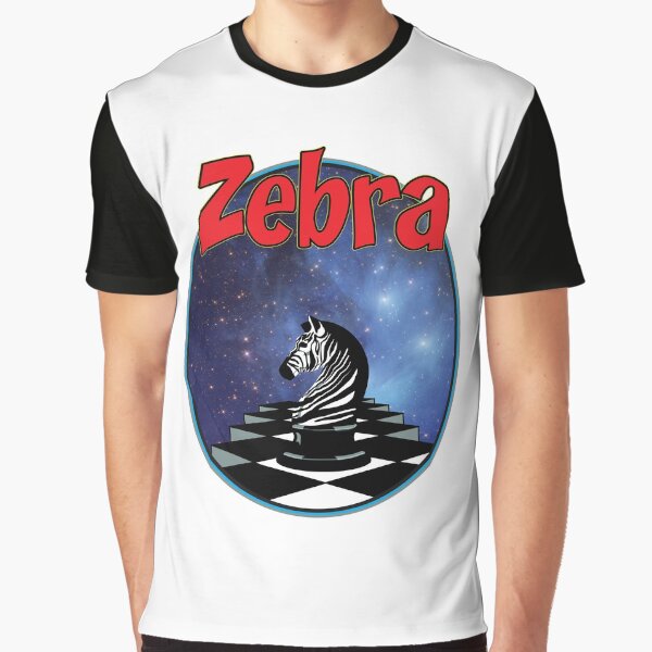Zebra chess piece on chessboard in outer space Graphic T-Shirt