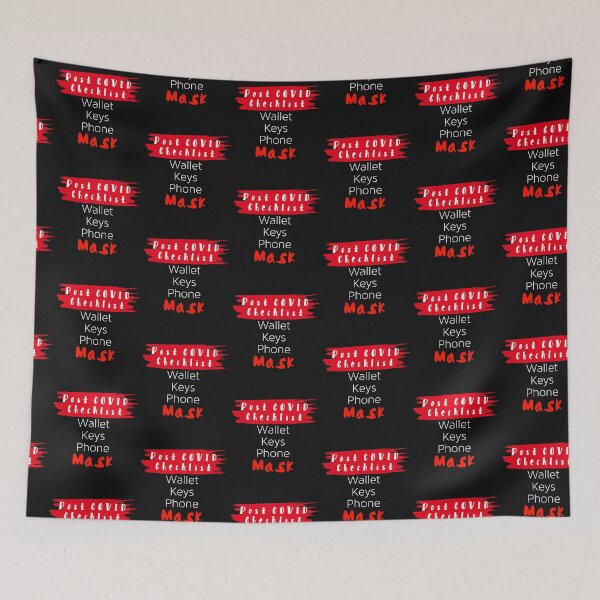 Item preview, Post covid checklist funny text in white designed and sold by AMSonArt.