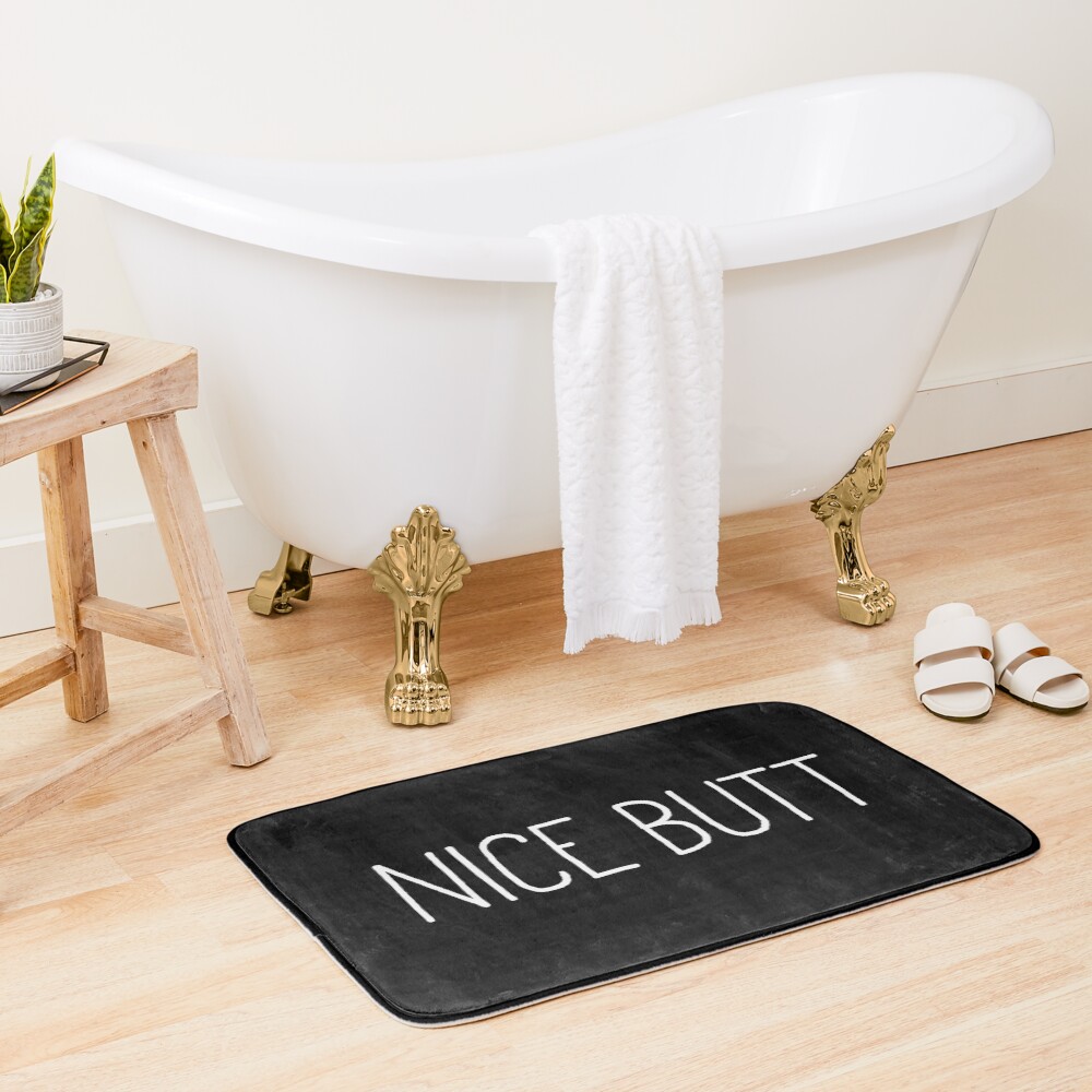 Nice Butt Black Bath Mat