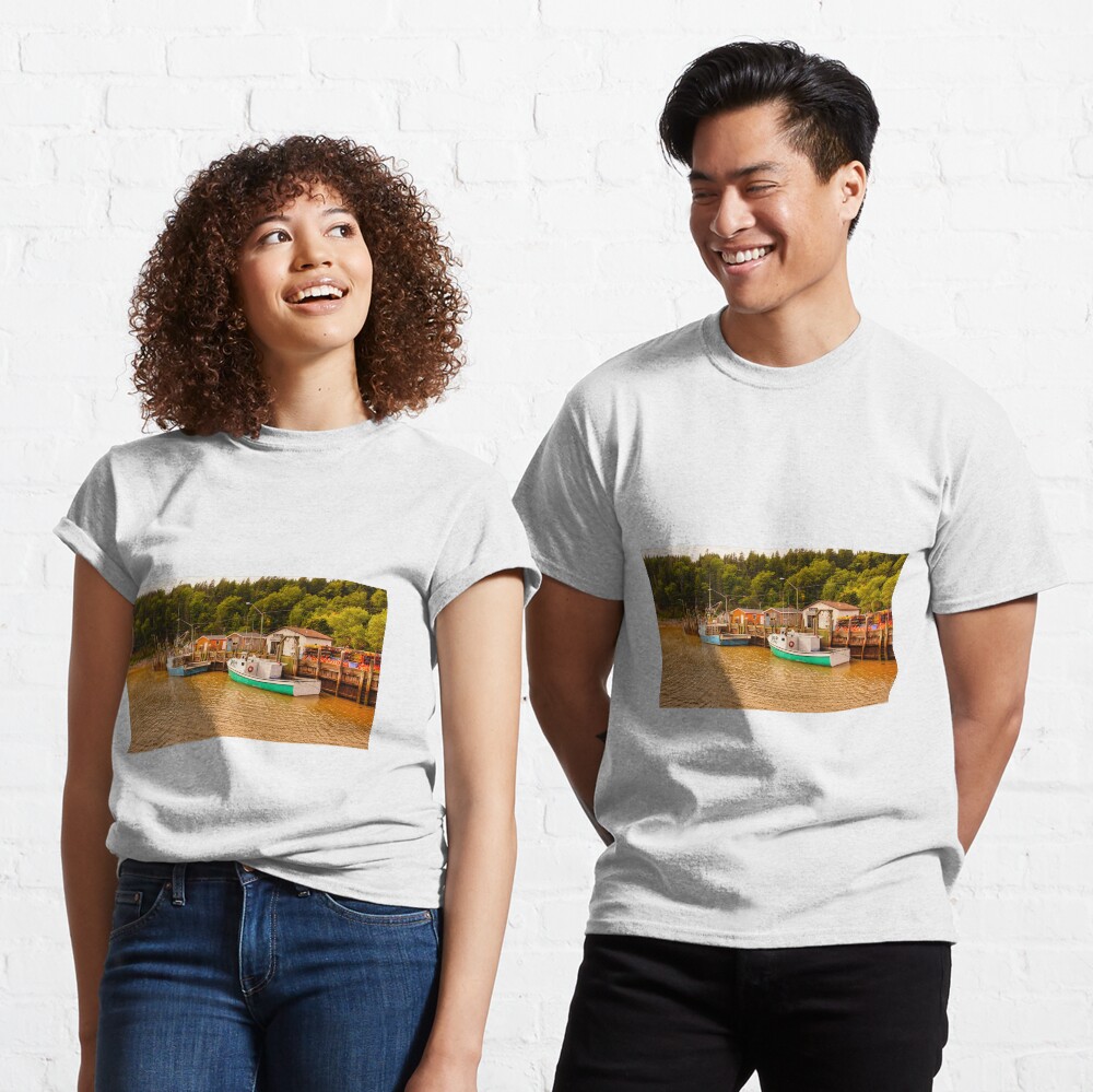 St. Martins Harbour, New Brunswick, Canada Classic T-Shirt