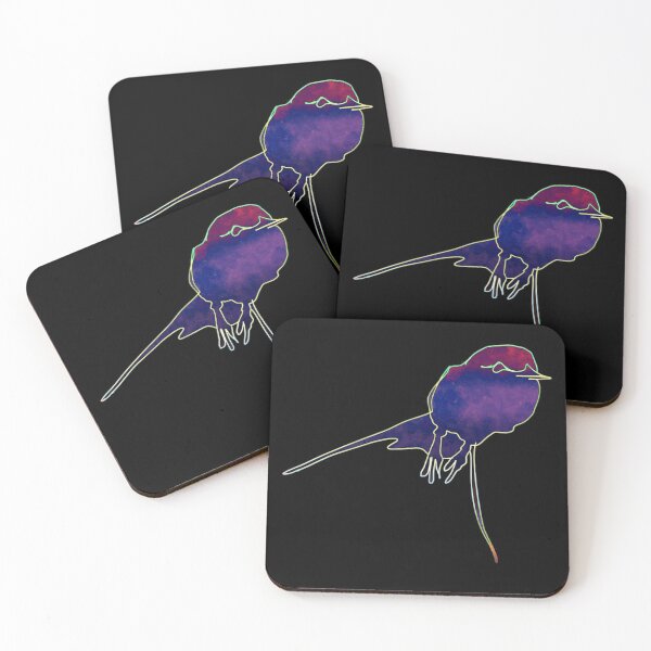 Item preview, Minimalistic Bird Line Art (Cosmic Multicolored Design) designed and sold by MindCereal.