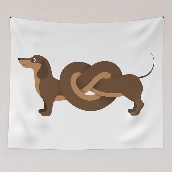 Item preview, Infinity loop chocolate dachshund designed and sold by design-emporium.
