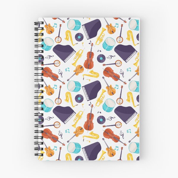 Item preview, Basic white Musical instruments musician pattern gift design designed and sold by Michael Schmidt.