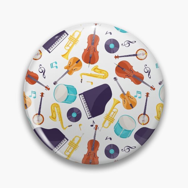 Item preview, Basic white Musical instruments musician pattern gift design designed and sold by Michael Schmidt.