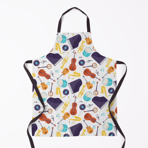 Item preview, Basic white Musical instruments musician pattern gift design designed and sold by Michael Schmidt.