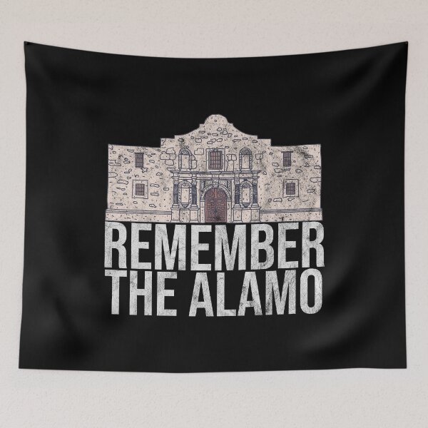 Item preview, Distressed Remember the Alamo Text - San Antonio Mission designed and sold by DeWinnes.