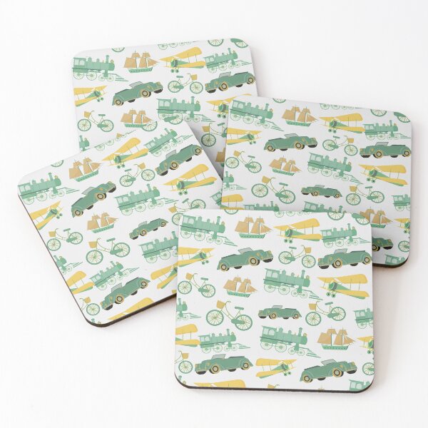 Item preview, Vintage Transportation Car Bike Boat Train pattern gift design designed and sold by Michael Schmidt.