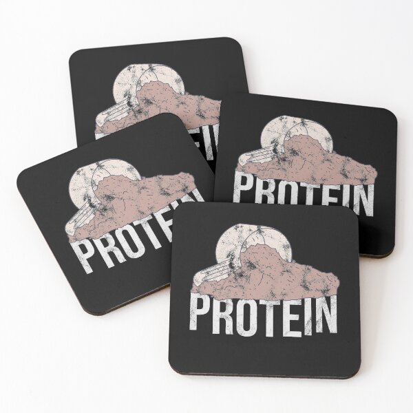 Item preview, Distressed Protein Shake Pocket - Protein Text - Whey designed and sold by DeWinnes.