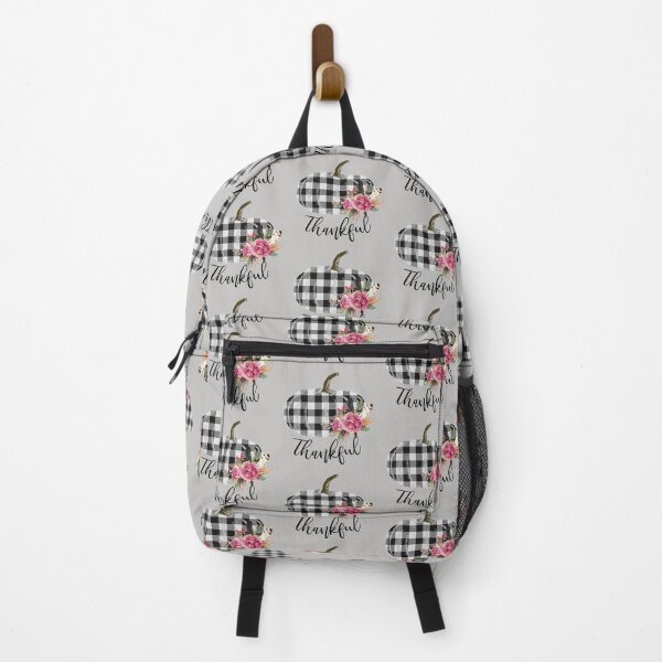 Item preview, Thankful Fall Season, Black And White Gingham Pumpkin designed and sold by 3bythelake.