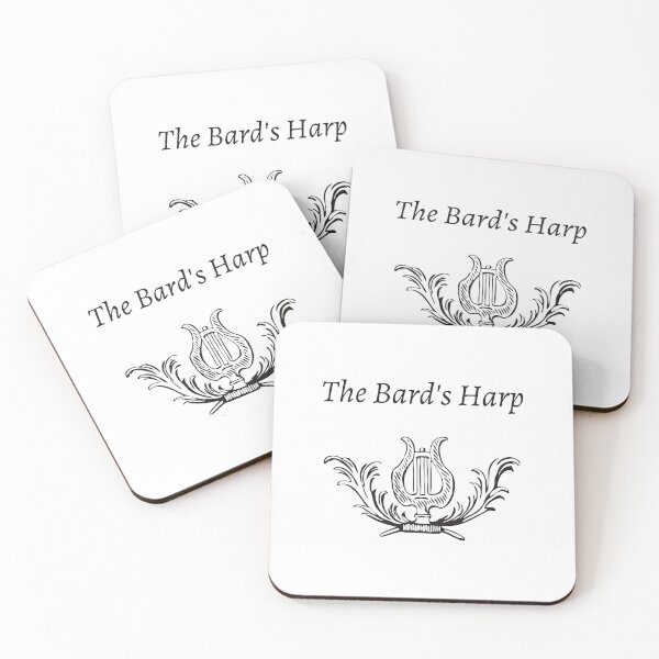 Item preview, The Bard's Harp with Antique Harpe Image - For Musicians and Harpists designed and sold by Vintage-TM.