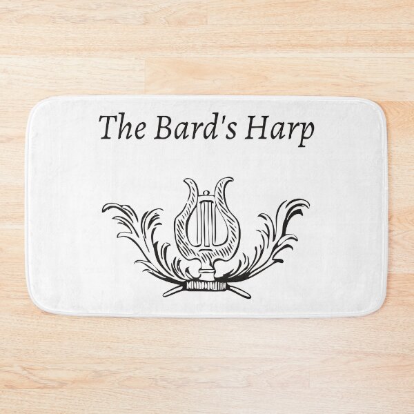 Item preview, The Bard's Harp with Antique Harpe Image - For Musicians and Harpists designed and sold by Vintage-TM.