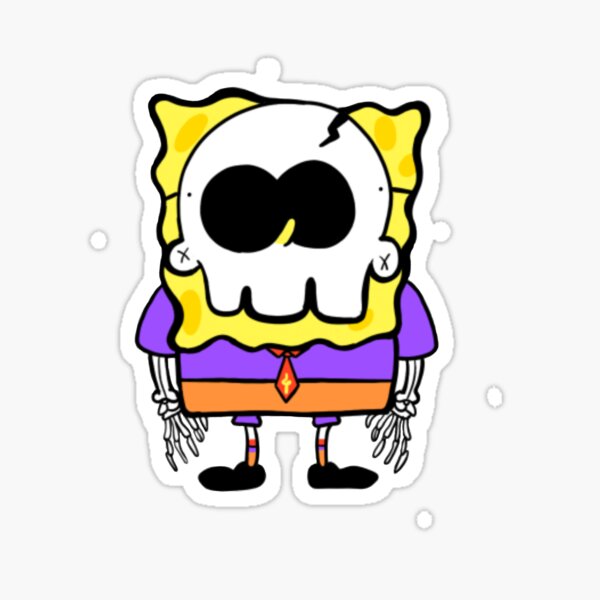 "SpongeBob with bones" Sticker by Ramanand99 Redbubble