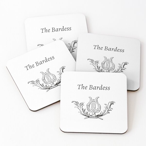 Item preview, The Bardess with Antique Harp Image - For Women Harpists, Artists, Poets, Musicians designed and sold by Vintage-TM.