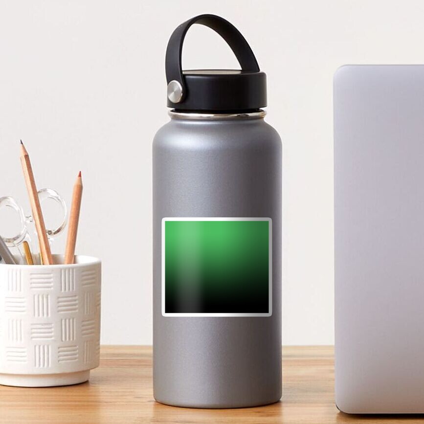 Green to Black Ombre Sticker