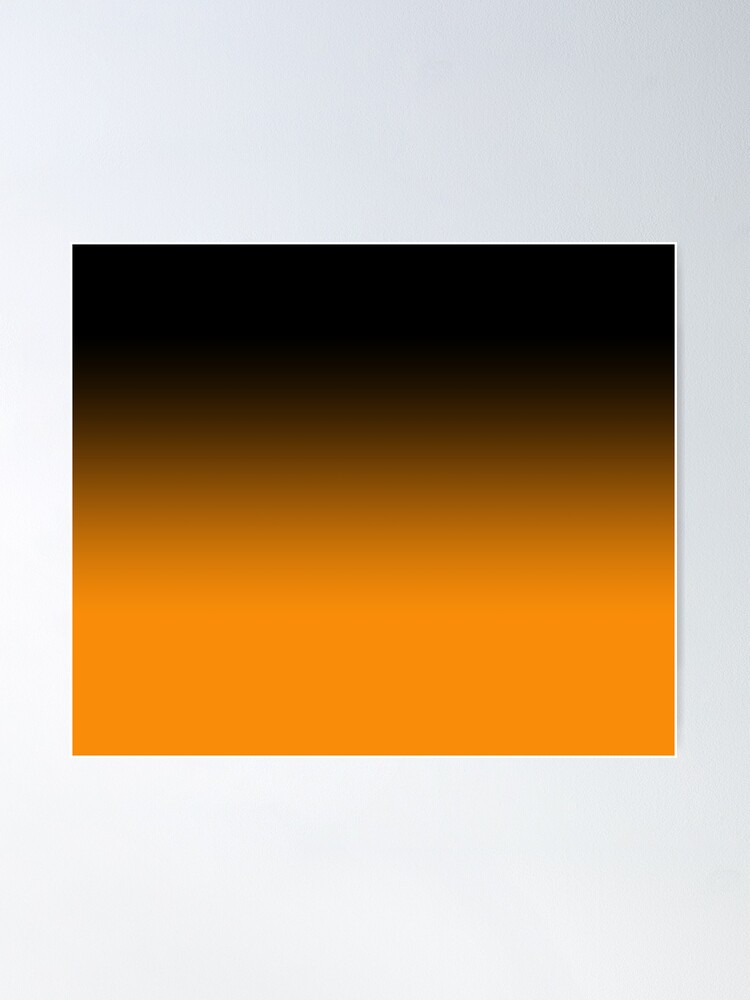 Alternate view of Orange to Black Ombre Poster