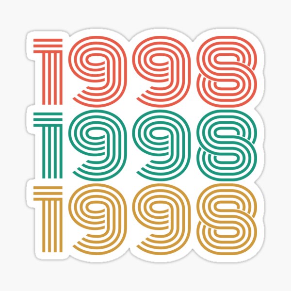 1998: Vintage 1998 Birthday gift Sticker