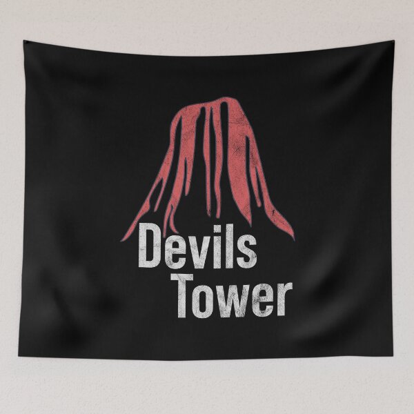 Item preview, Distressed Devils Tower Text - Bloody Logo - Geological designed and sold by DeWinnes.