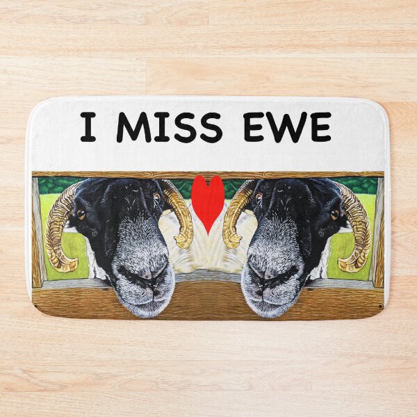 Item preview, I miss you Ewe Sheep design - missing you - miss you  designed and sold by IslesArt.