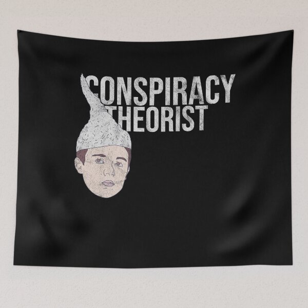 Item preview, Distressed Conspiracy Theorist Text - Tin-Foil Hat Kid - Hoax designed and sold by DeWinnes.