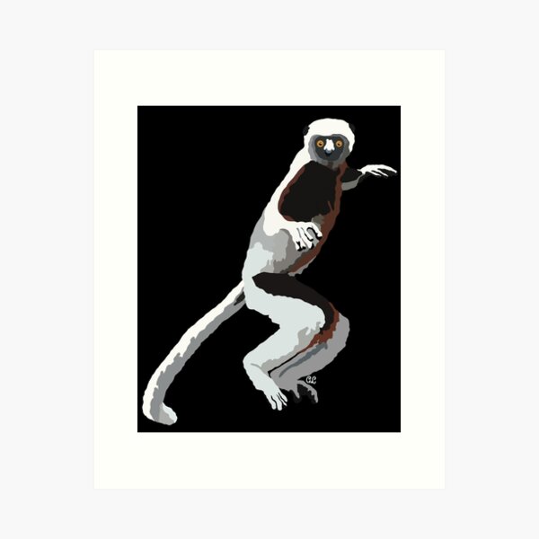 Item preview, Coquerel’s Sifaka (Propithecus coquereli) designed and sold by Alawstrations.
