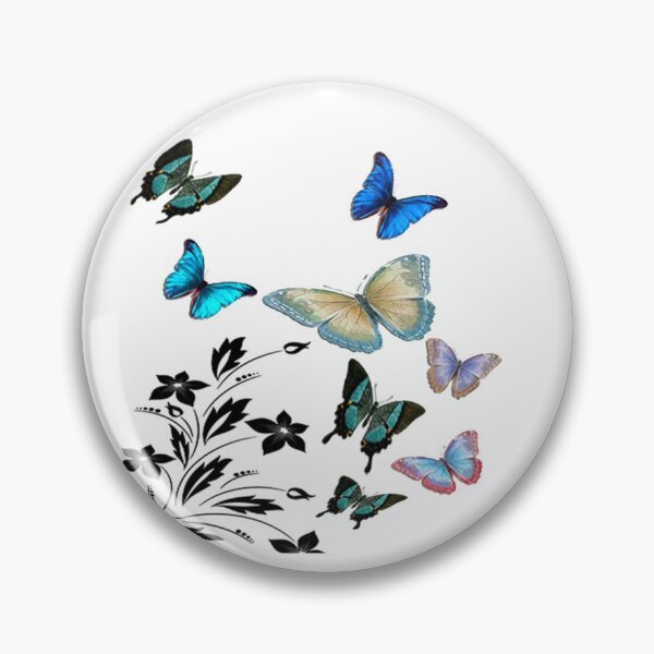 Item preview, Butterfly Inspirational Art Floral Blue, Teal, Green, Black & White: Beautiful Home Decor, Apparel & Gifts designed and sold by tamdevo1.