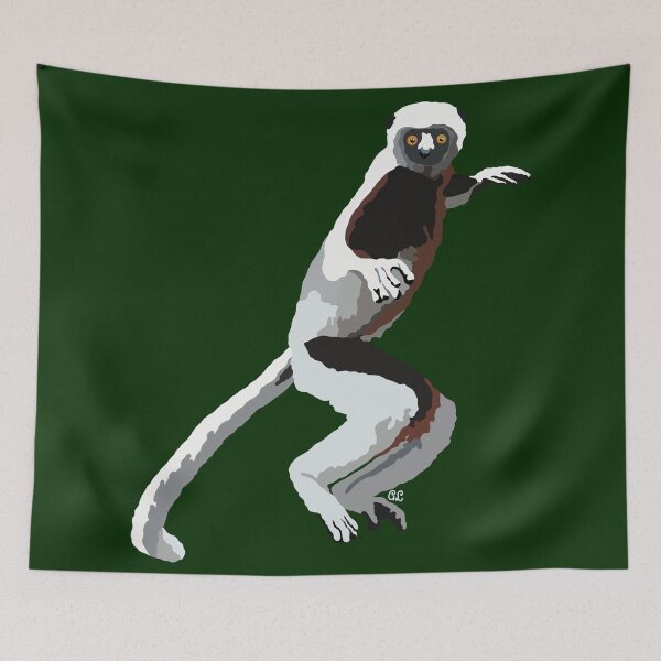 Item preview, Coquerel’s Sifaka (Propithecus coquereli) designed and sold by Alawstrations.