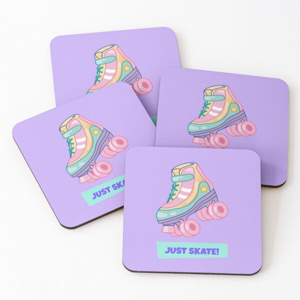 Item preview, Just Skate Rollerskate Classic 90s 80s Retro Bright Pastel Surrealist Artwork   designed and sold by CreatedbyJR.