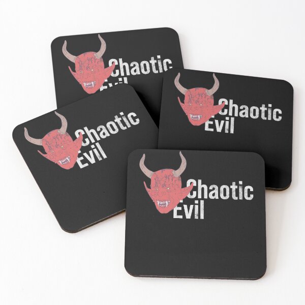 Item preview, Distressed Chaotic Evil Text - Devil Horns - Roleplaying designed and sold by DeWinnes.