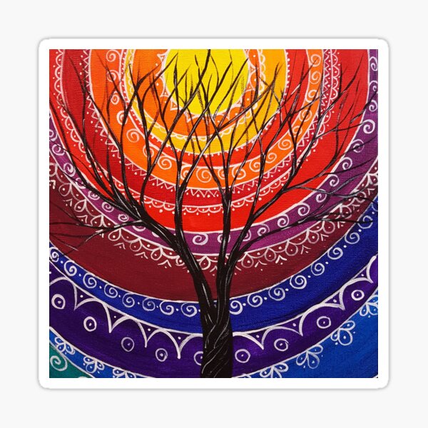 Tree of Life Mandala 256 Sticker