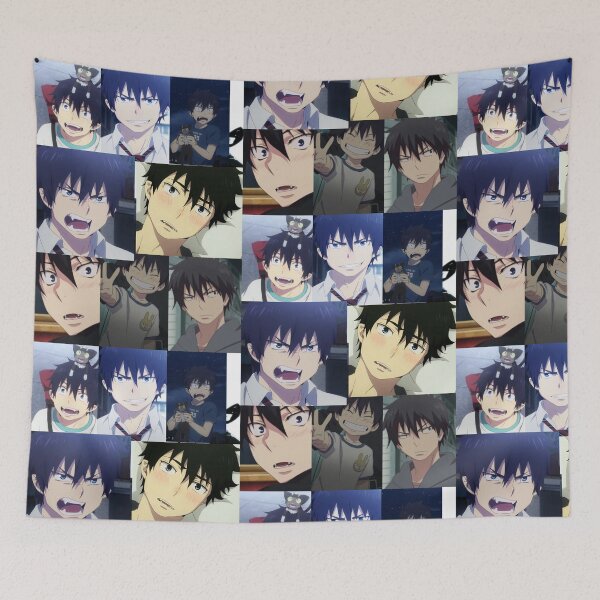 Item preview, Blue Exorcist Rin Okrumura inspired collage design designed and sold by VeniceStand.
