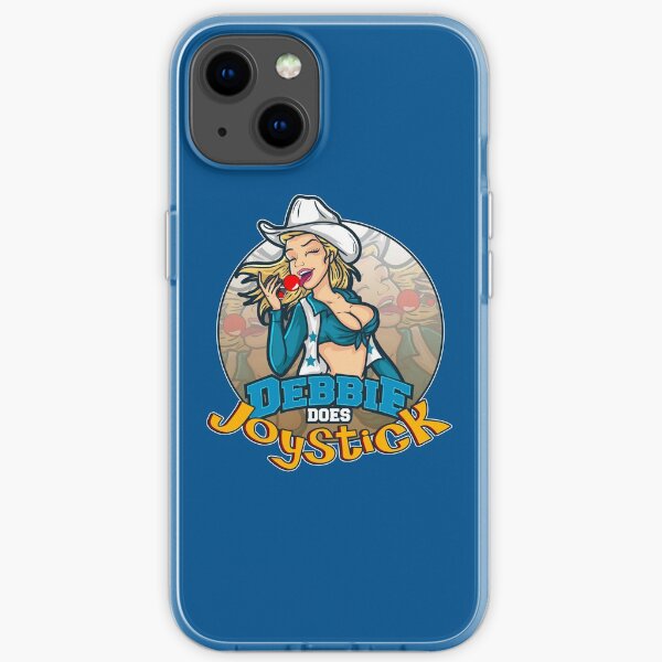 Debbie Does Joystick (gamer girl pin-up - clean parody version) iPhone Soft Case