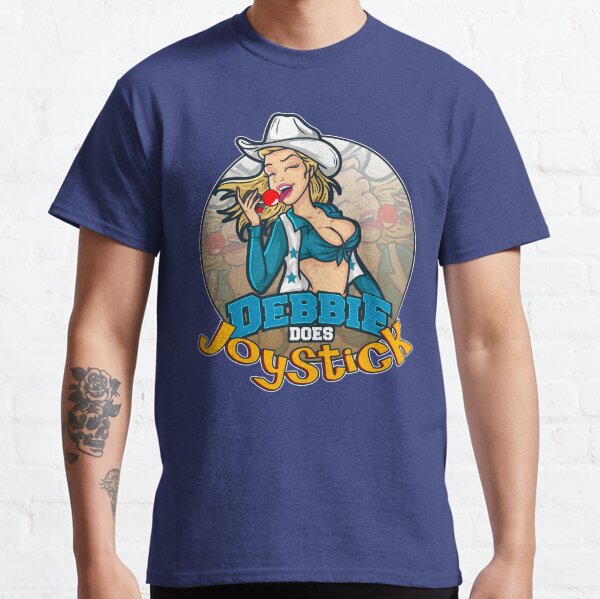 Debbie Does Joystick (gamer girl pin-up - clean parody version) Classic T-Shirt