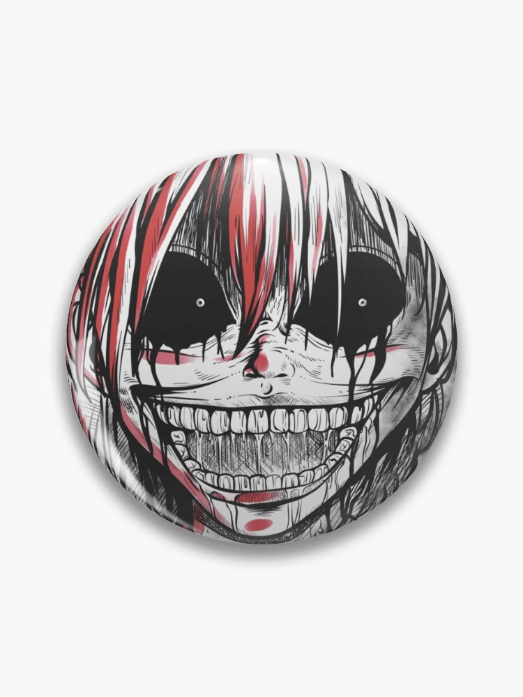 Bloody Horror Smile Anime Character Creepy Halloween Pin
