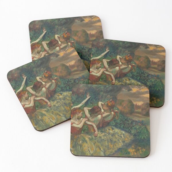 Item preview, Edgar Degas Four Ballerina Dancers Orange Autumn fall Gift For art admirer designed and sold by conceptDVS.