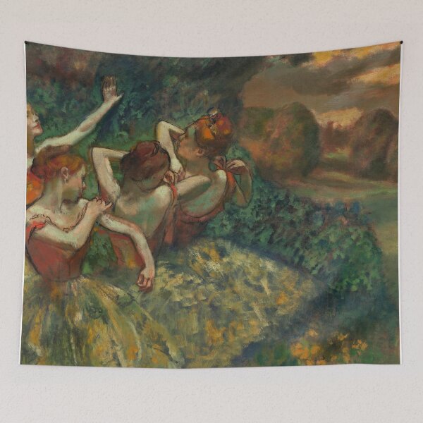 Item preview, Edgar Degas Four Ballerina Dancers Orange Autumn fall Gift For art admirer designed and sold by conceptDVS.