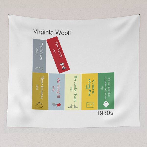 Item preview, Virginia Woolf book print, 1930s designed and sold by UndertoneShop.