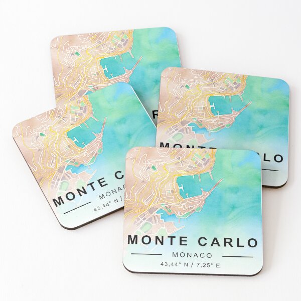 Item preview, Monte Carlo CİTY ROAD MAP POSTER designed and sold by rashadat.