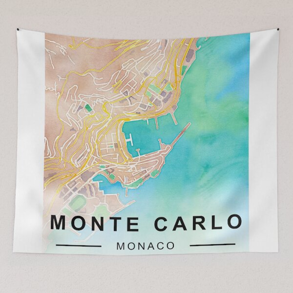 Item preview, Monte Carlo CİTY ROAD MAP POSTER designed and sold by rashadat.