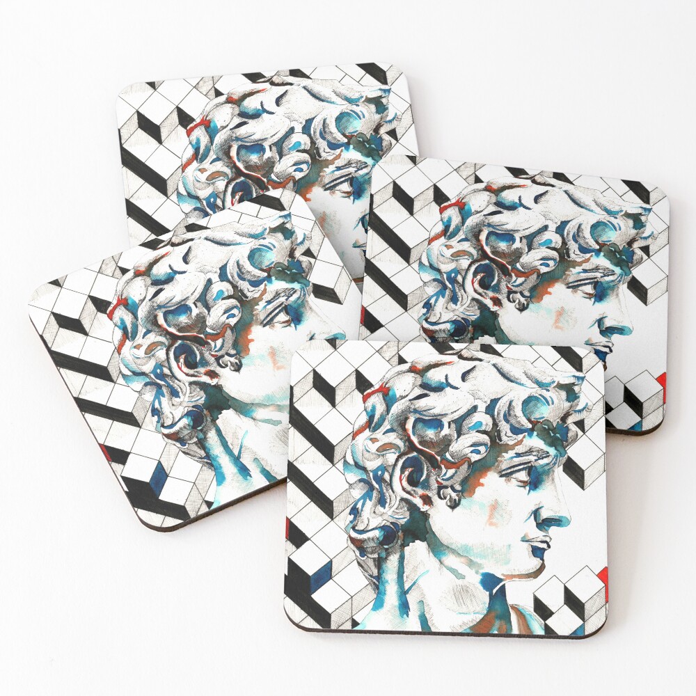Aperçu de l'œuvre Dessous de verre (lot de 4) créée et vendue par LoicBrDesign.