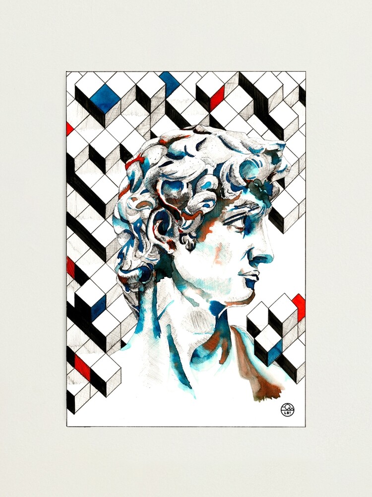 Aperçu 1 sur 3. Impression photo avec l'œuvre David créée et vendue par LoicBrDesign.