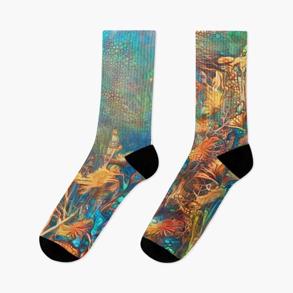 Item preview, Underwater floral abstract designed and sold by blackhalt.