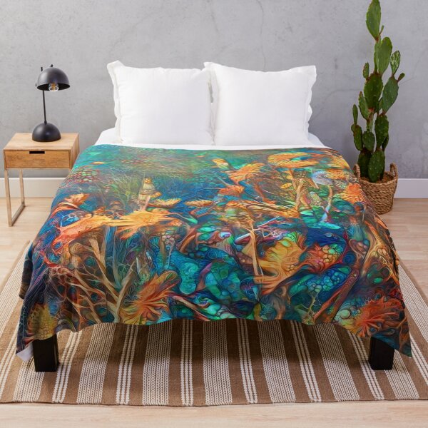 Item preview, Underwater floral abstract designed and sold by blackhalt.