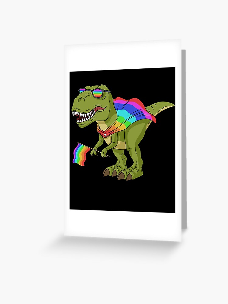 Multicolor LGBTQ Love Gifts For Her & Him Dinosaur T-Rex Saurus LGBT I Love You Throw Pillow 18x18 