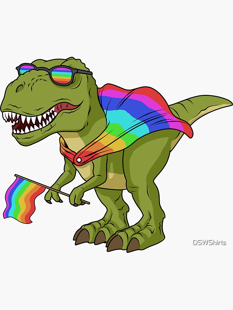 Lgbt Women Gay Pride Ts Men Bi Lgbtq T Rex Dinosaur Sticker For Sale By Dswshirts Redbubble 0789