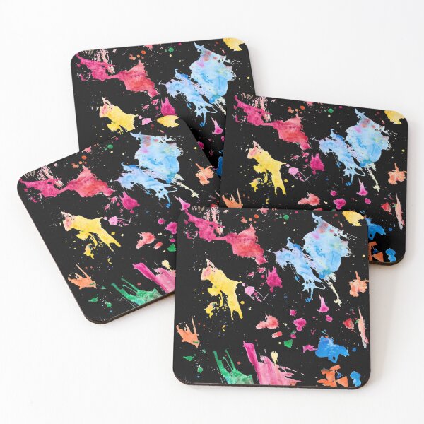 Item preview, 101 Splashes on Black -Spattered Colors designed and sold by NPrintsDesign.
